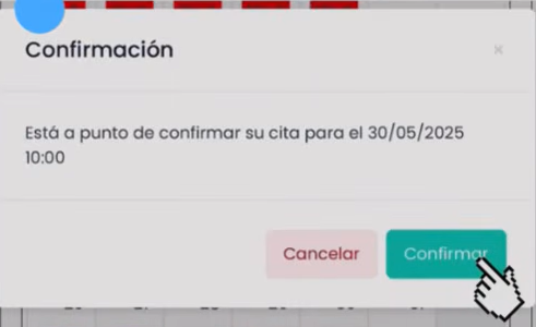 Confirma la cita