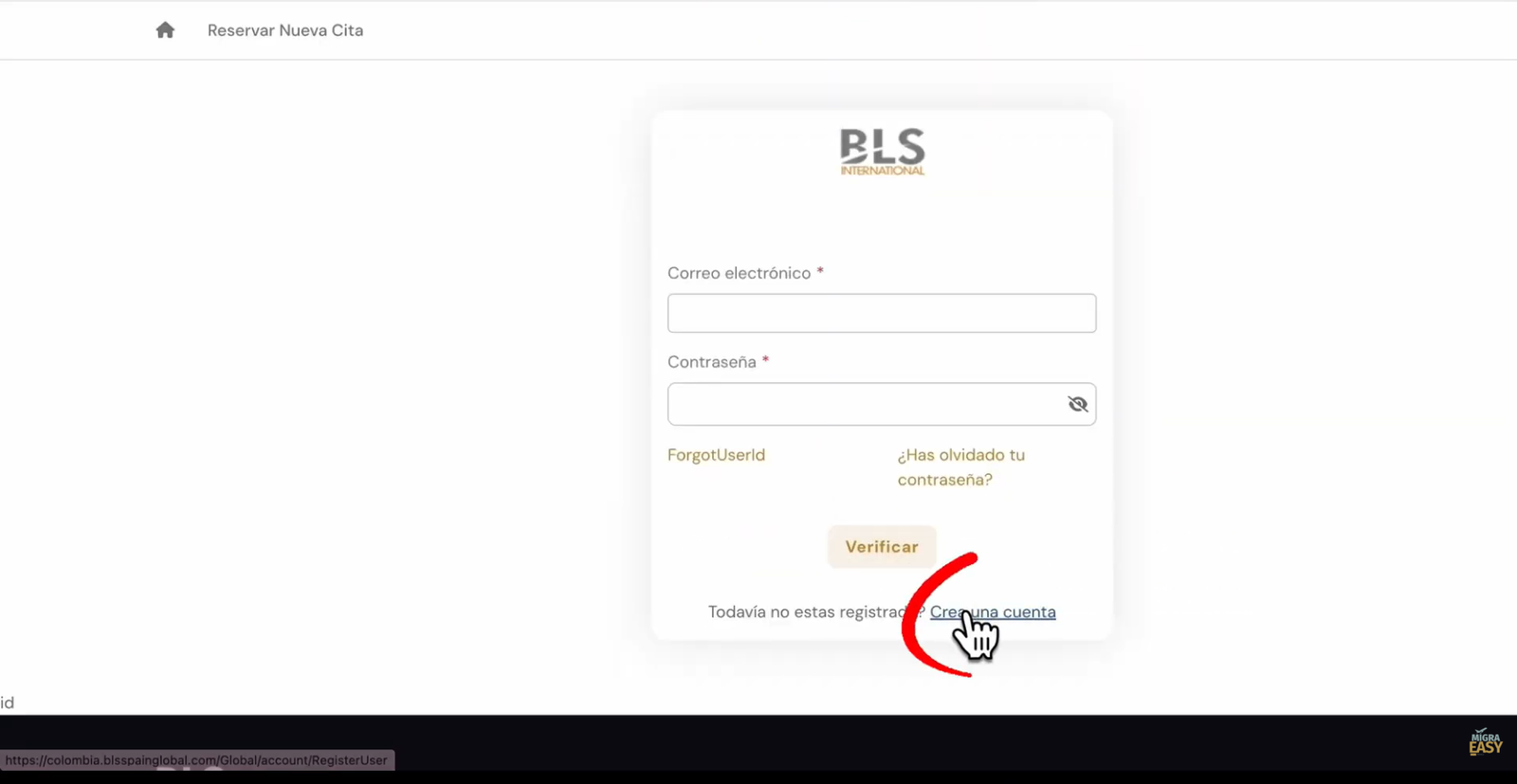 Crea tu cuenta de usuario