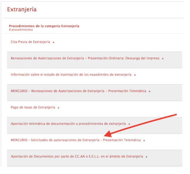 Elige la presentación telemática en Mercurio