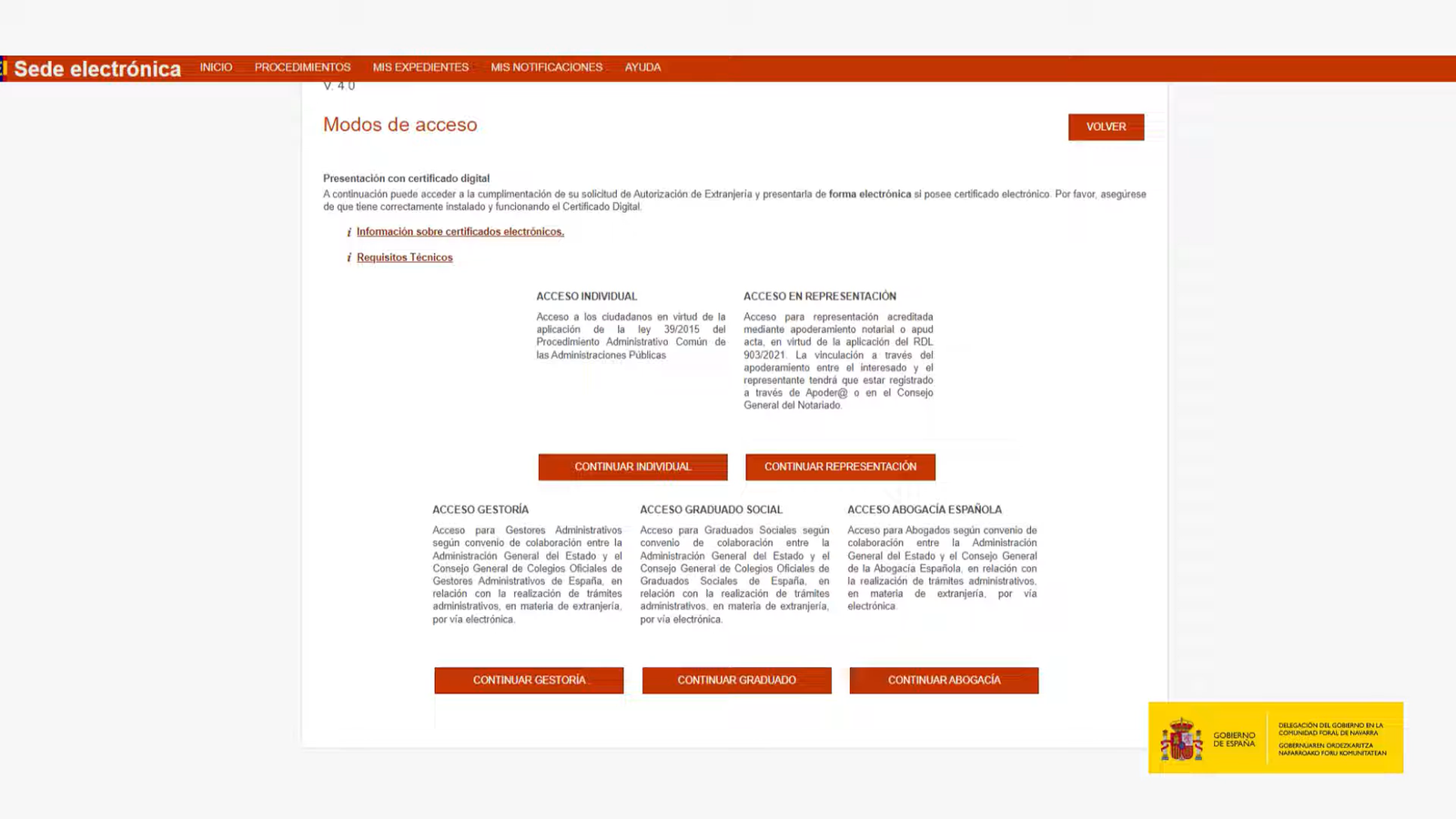 Elige tu modo de acceso
