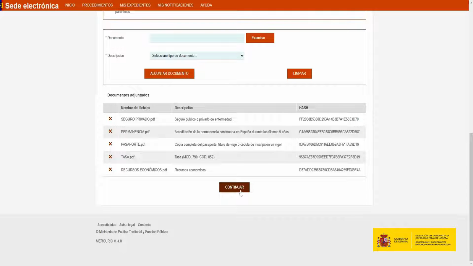 Revisa los documentos adjuntados