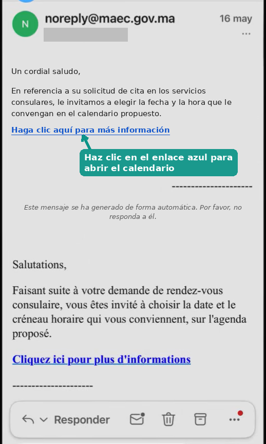 Notificación por correo